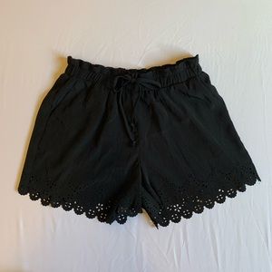 Laser Cut Paper Bag Waist Shorts